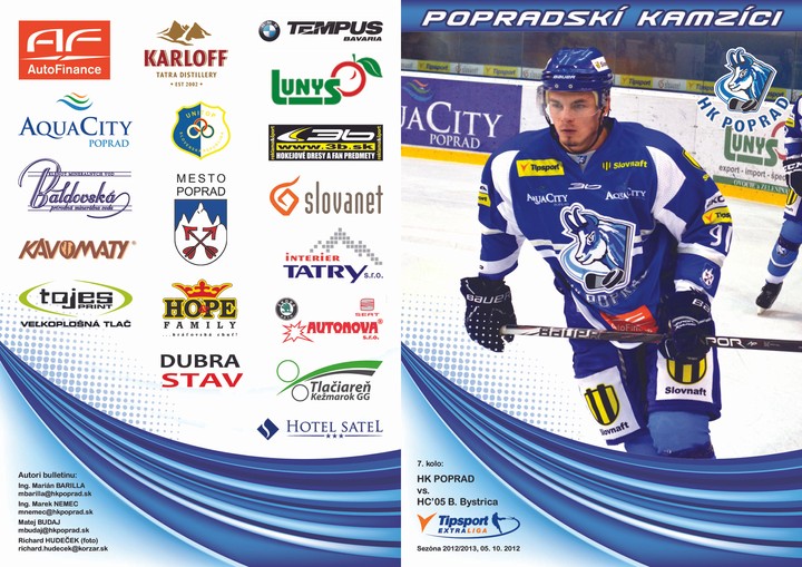 Bulletin Popradskí kamzíci - HC 05 Banská Bystrica